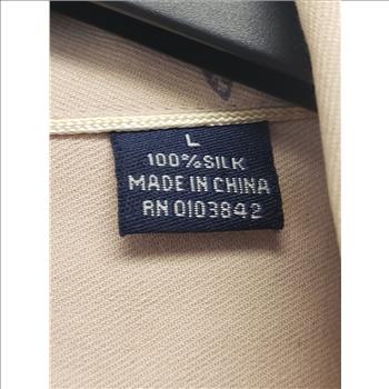 Linea Rosso Signature Designed By Patrick Assaraf 100% Silk Button Up Short Sleeve Men's Shirt Sz L