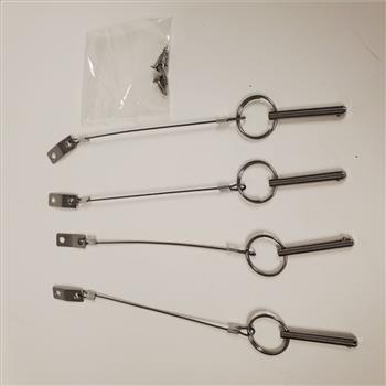 4Pcs 316 Stainless Steel Quick Release Boat Pin with Lanyard Bimini Top Pin