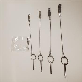 4Pcs 316 Stainless Steel Quick Release Boat Pin with Lanyard Bimini Top Pin