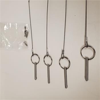 4Pcs 316 Stainless Steel Quick Release Boat Pin with Lanyard Bimini Top Pin