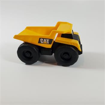 CAT Caterpillar Dump Truck Yellow Plastic Die Cast Toy 3.5