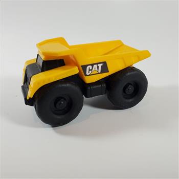 CAT Caterpillar Dump Truck Yellow Plastic Die Cast Toy 3.5