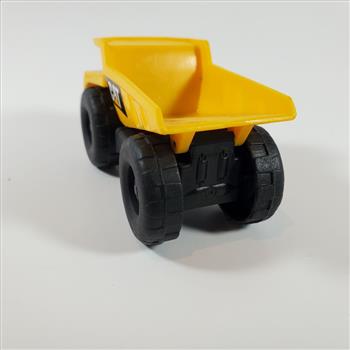 CAT Caterpillar Dump Truck Yellow Plastic Die Cast Toy 3.5