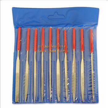 10pc Diamond File Set - 3 x 140 x 70mm Ceramics Tile Glass