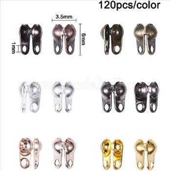 720pcs Clamshell Endcap Clamshell Bead Tips Clamshell Calottes Crimp End Cap for Jewelry Craft Making Silver