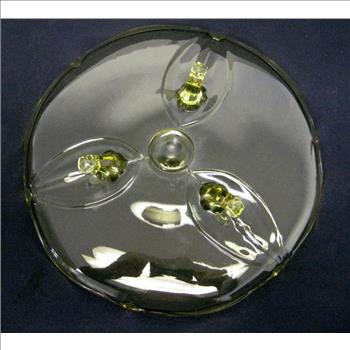 Vintage Yellow Depression Glass Cake Stand/Plate