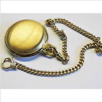 Beautiful Gold Plated Colibri Hunter Case Quartz Pocket Watch