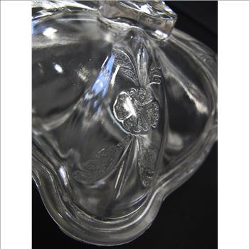 1930s Press Glass Covered Dish