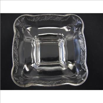 1930s Press Glass Covered Dish