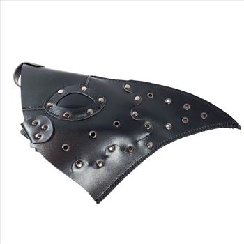 Plague Doctor Bird Mask Long Nose Beak Faux Leather Steampunk Halloween Costume