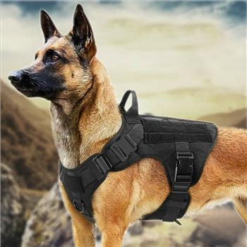 Large Military Dog Vest Collar Tactical Dog Harness with Handle