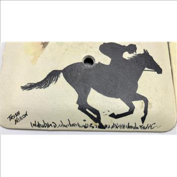 Horse Racing Light Switch Plate Covers signed by Trish Nixon