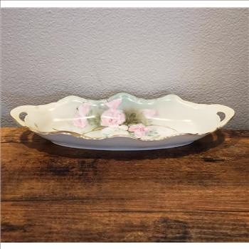VTG R.S. Prussia Porcelain Hand Painted Pickle Tray