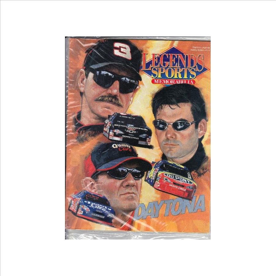 2001 Legends Sports Memorabilia Daytona Legends w/ Earnhardt, Gordon, Jarrett Cover Property Room