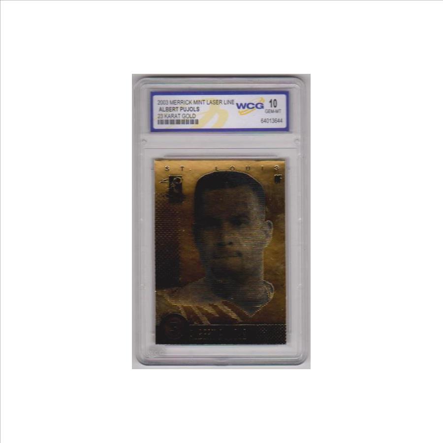 Graded Gem Mint 10 - Albert Pujols 2003 Merrick Mint 23 Kt Gold Card