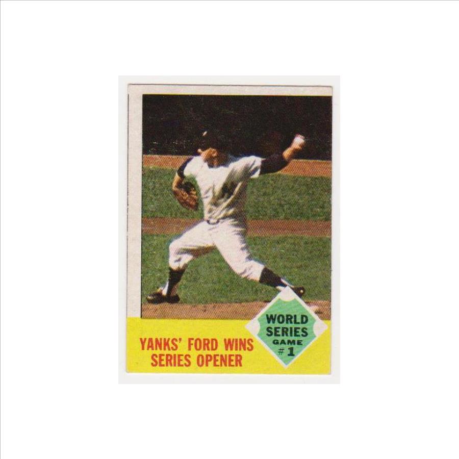 1963 Topps Whitey Ford World Series Game 1 #142 Card