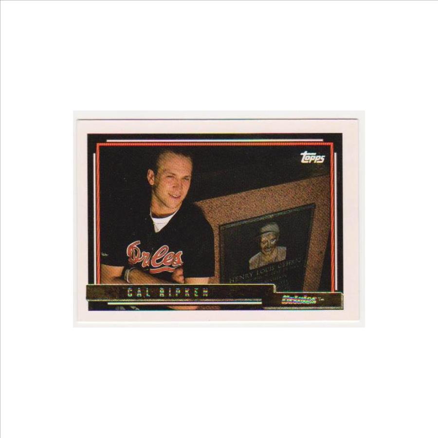 1992 Topps Gold Pre-Production Cal Ripken, Jr. #40 Sample Card