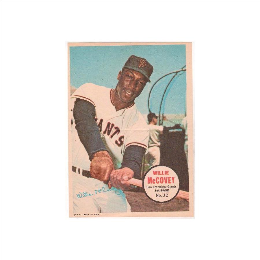 1967 Topps Pin -Ups Posters WILLIE MCCOVEY #32 - HOF&rsquo;er | Property Room