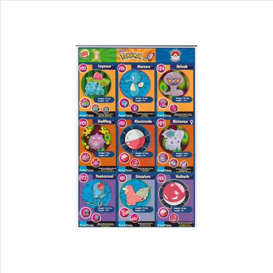  1999 Pokemon Master Trainer Collector Set Uncut 9 Card Uncut #14 Sheet