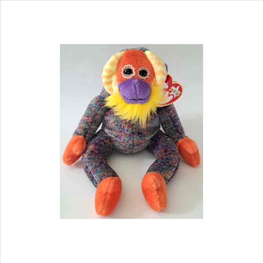 2000 Ty Beanie Baby Bananas The Monkey - New With Tags