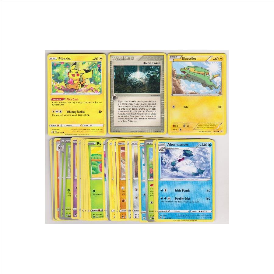 25 Different Pokemon Trading Cards w/ Pikachu + More