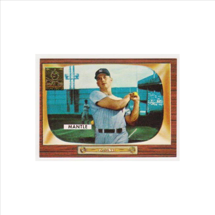 Mickey Mantle 1955 Bowman #202 Commemorative Card - 1996 Topps #5 of 19 Insert Card
