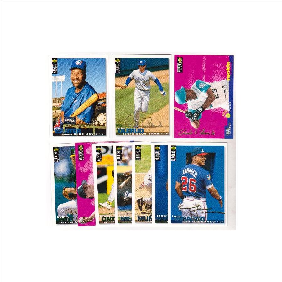 10 Different 1995 Collectors Choice Gold Signature Baseball Insert