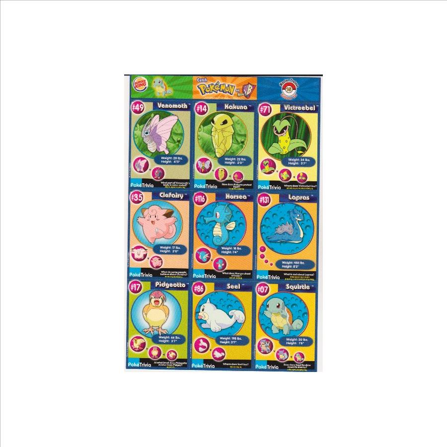 1999 Pokemon Master Trainer Collector Set Uncut 9 Card Uncut #15 Sheet