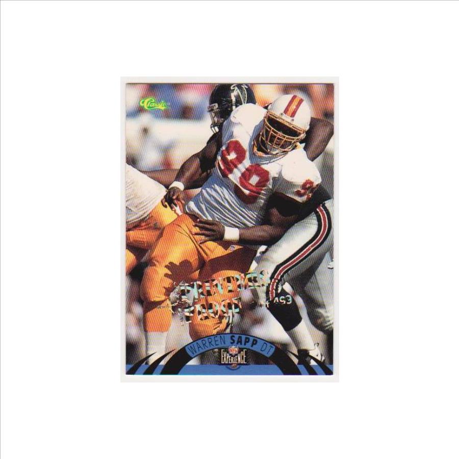 Only 499 Exist - Warren Sapp 1995 Classic NFL Experience Printers Proof #119 Insert Rookie Card