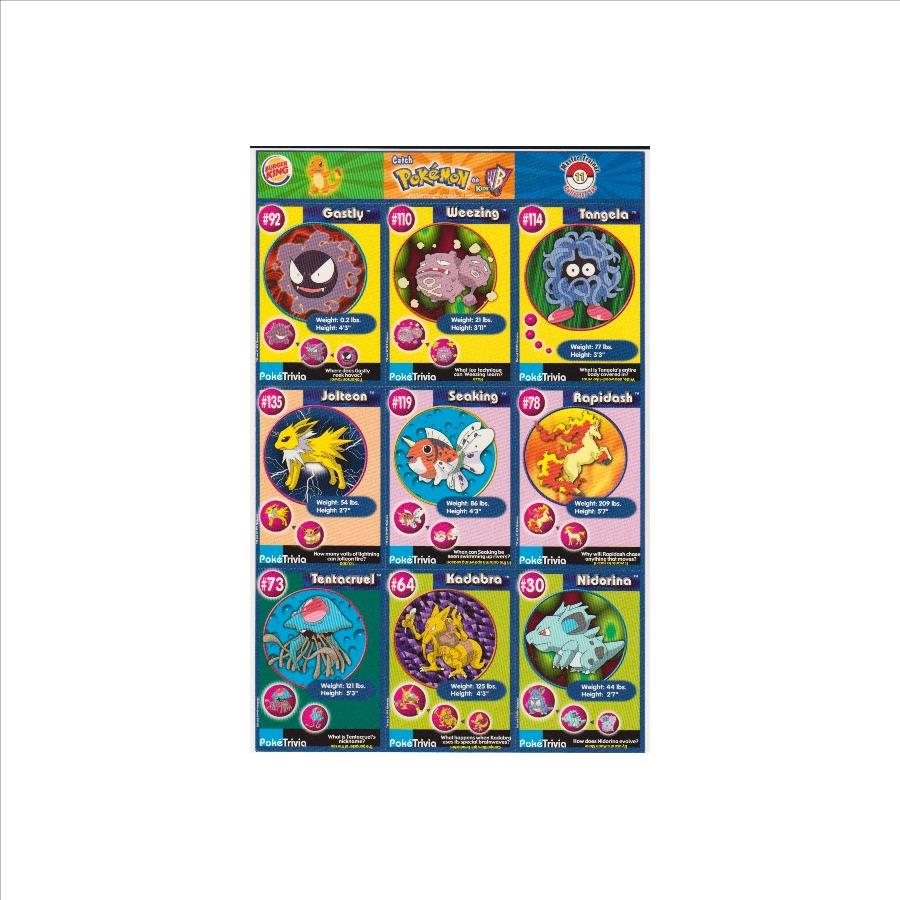 1999 Pokemon Master Trainer Collector Set Uncut 9 Card Uncut #11 Sheet