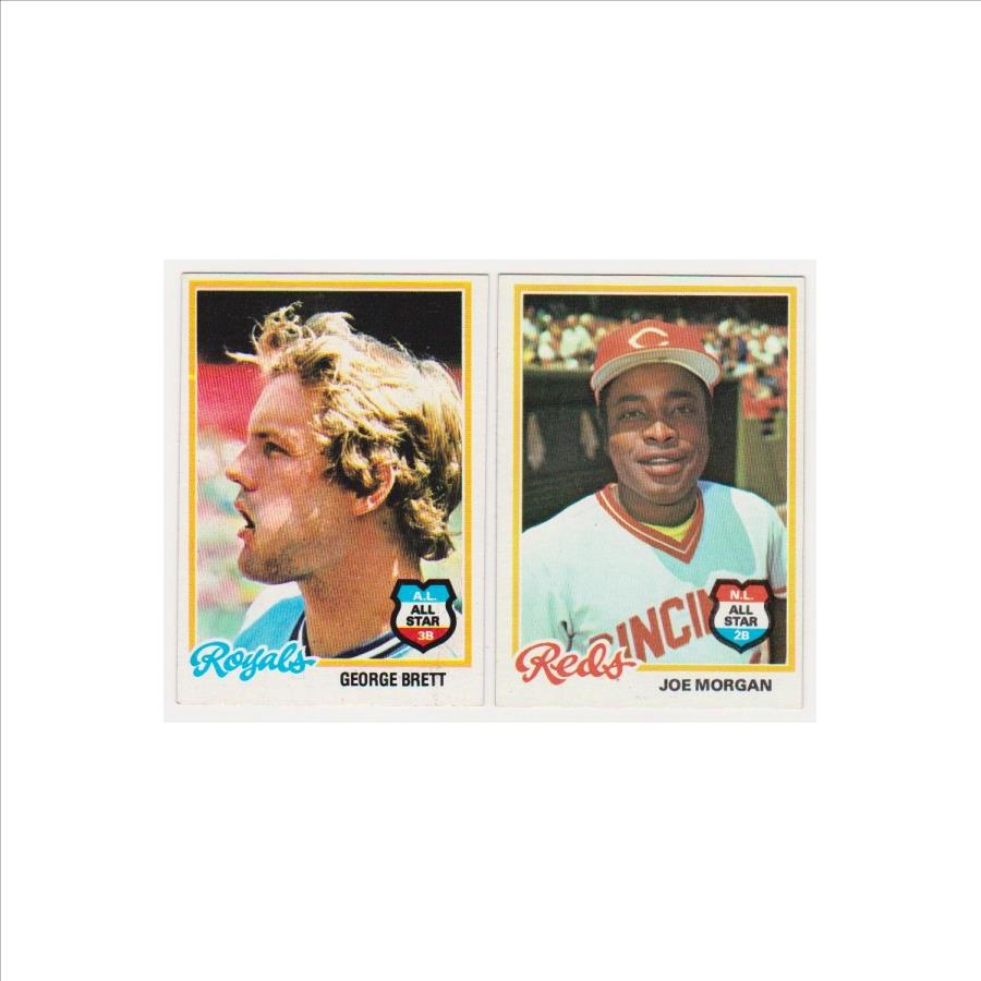 1978 Topps George Brett #100 + Joe Morgan #300 Card Pair