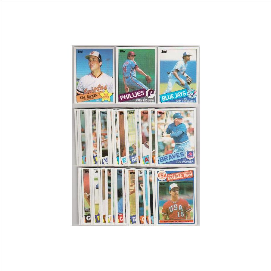 50 Different 1985 Topps Baseball Cards - Cal Ripken + More