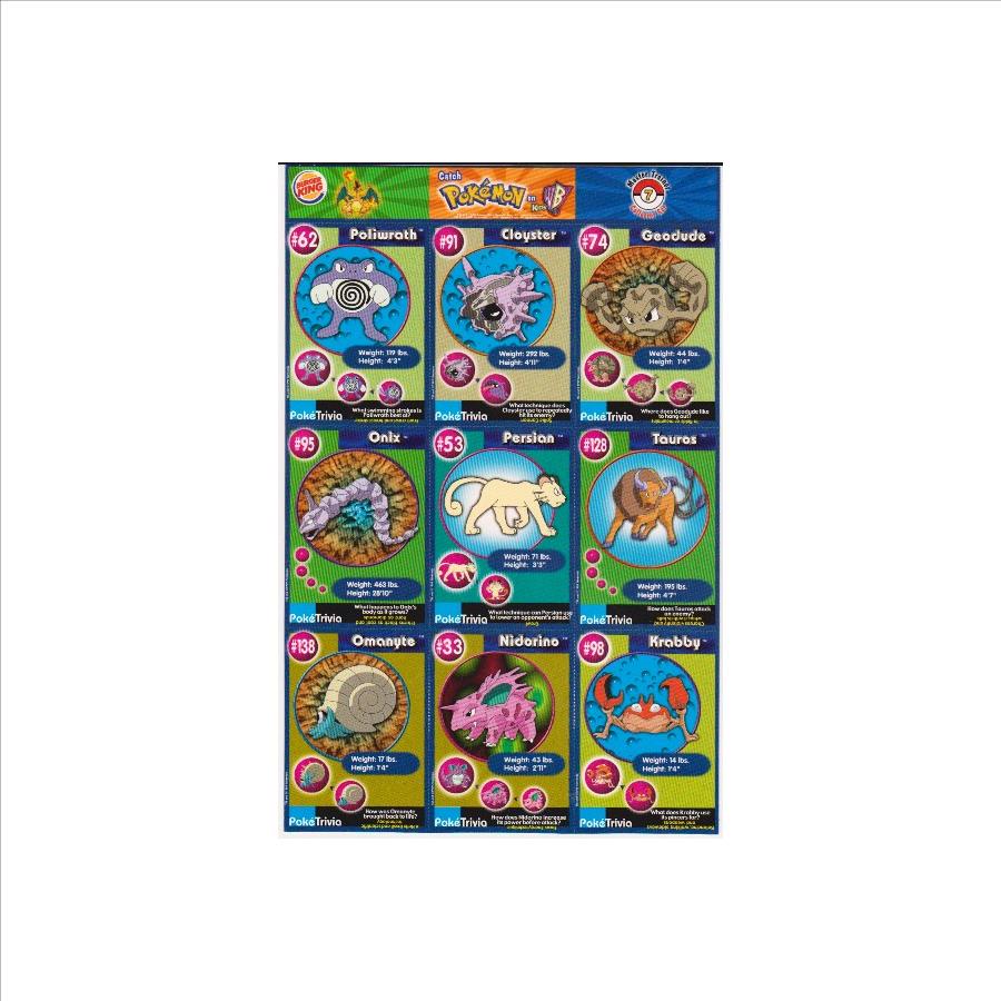 1999 Pokemon Master Trainer Collector Set Uncut 9 Card Sheet #7