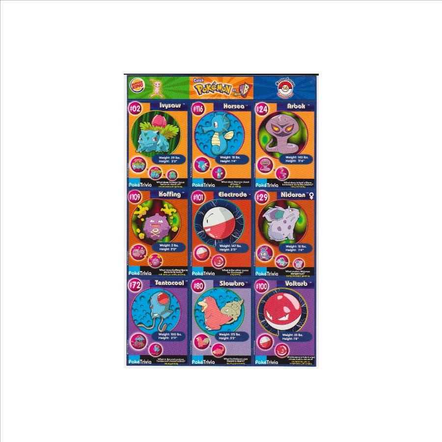  1999 Pokemon Master Trainer Collector Set Uncut 9 Card Uncut #14 Sheet