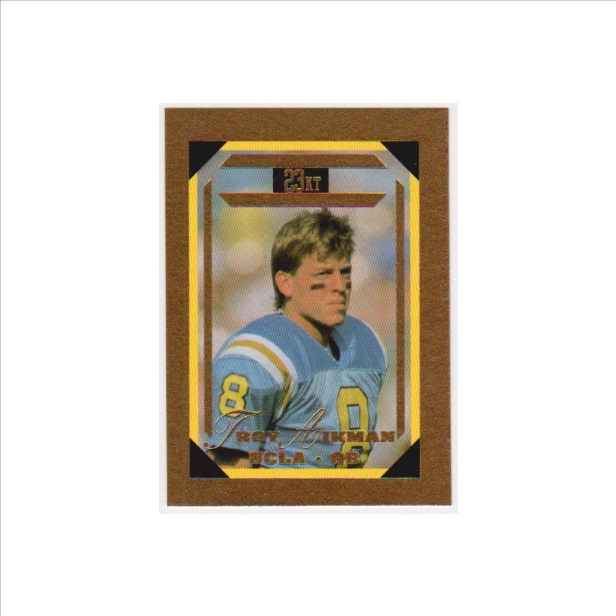 1993 Bleachers Troy Aikman 23kt Gold Card #2 Of 3