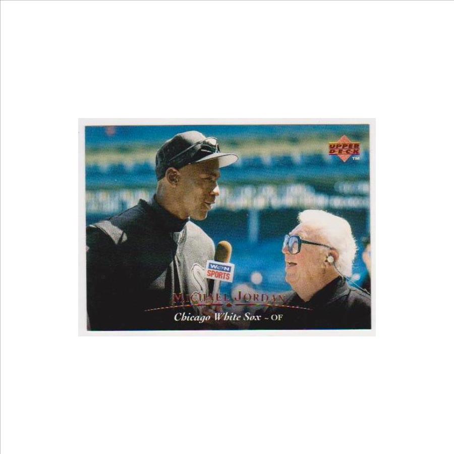 Michael Jordan 1995 Upper Deck Baseball 200 Card w/ Harry Caray