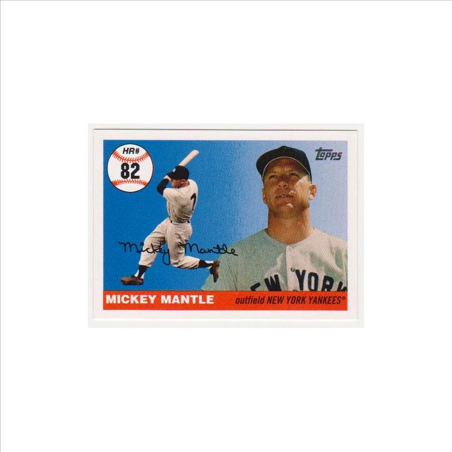 Mickey Mantle '55 Topps Style HR #82 2006 Topps #MHR82 Insert Card