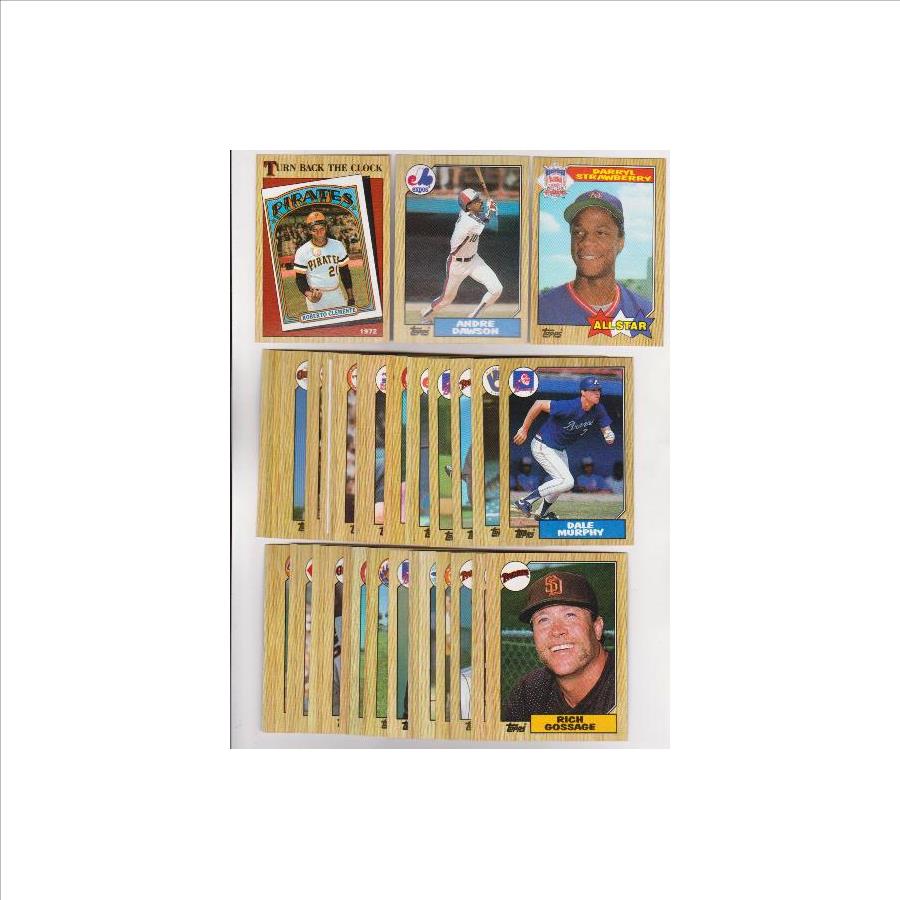 150 Different 1987 Topps Baseball Cards w/ Roberto Clemente Turn Back