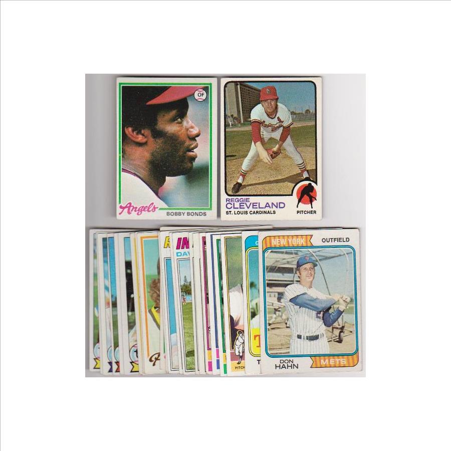 25 Different 1970's Topps Baseball Cards (1973-1979) w/ Bobby Bonds + More