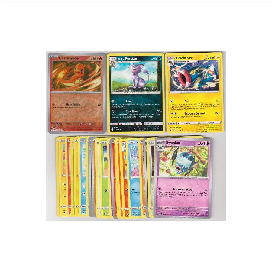 25 Different Pokemon Trading Cards w/ Charmander REVERSE HOLO + More
