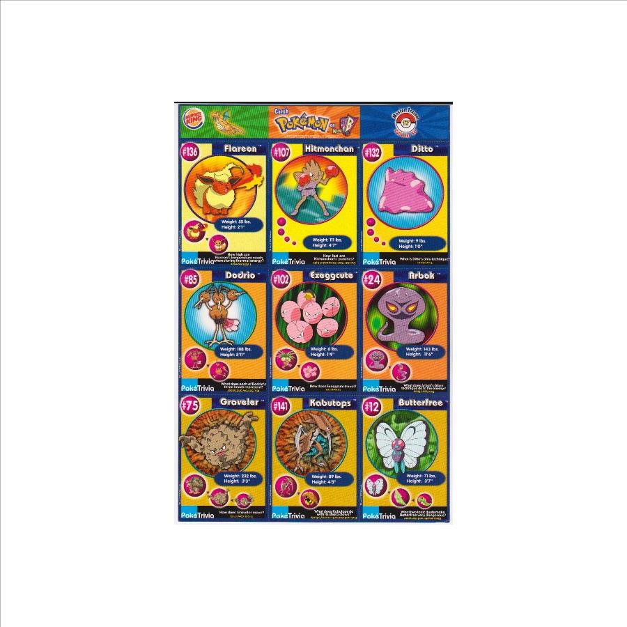 1999 Pokemon Master Trainer Collector Set Uncut 9 Card Uncut #17 Sheet