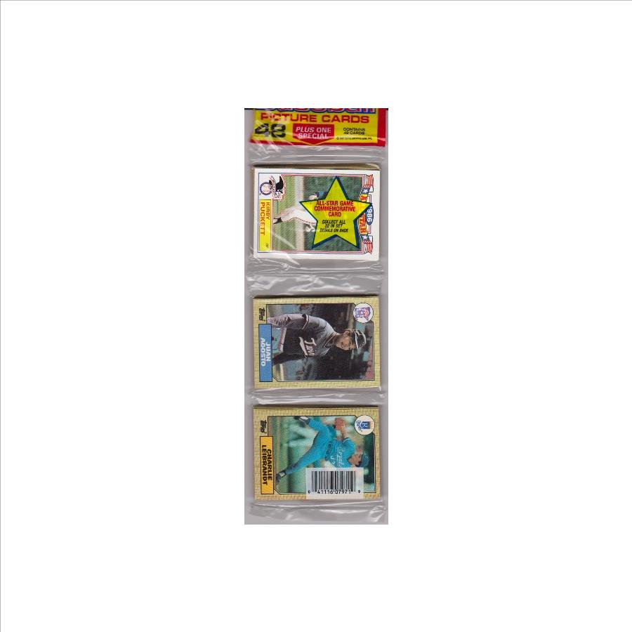 1987 Topps Baseball 49 Card Rack Pack w/ Kirby Puckett On Front