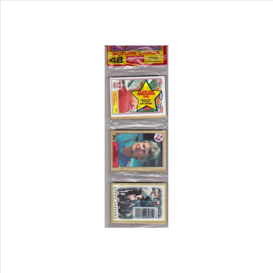 1987 Topps Baseball 49 Card Rack Pack w/ Whitey Herzog On Front