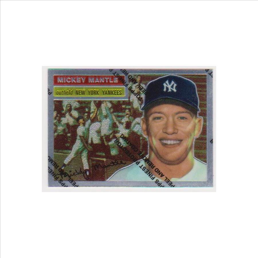 Mickey Mantle 1956 Topps #135 Commemorative Card - 1996 Topps Finest #6 of 19 Insert Card