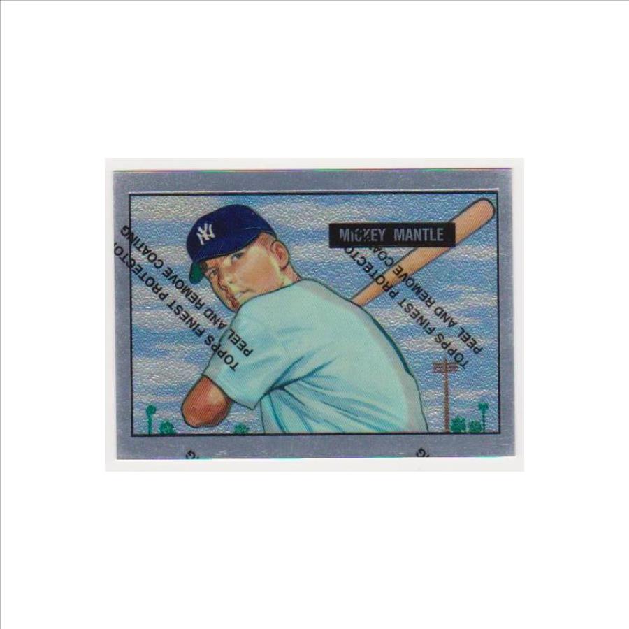 Mickey Mantle 1951 Bowman #253 Commemorative Card - 1996 Topps Finest #1 of 19 Insert Card