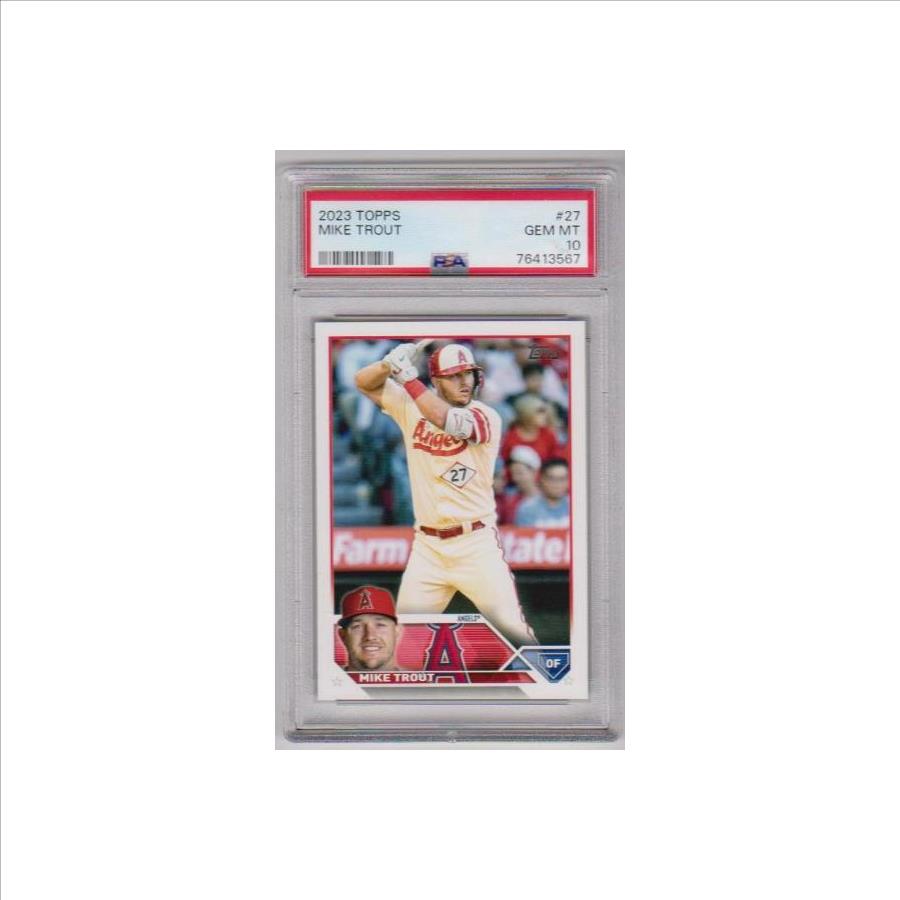 Graded PSA Gem Mint 10 - Mike Trout 2023 Topps #27 Card