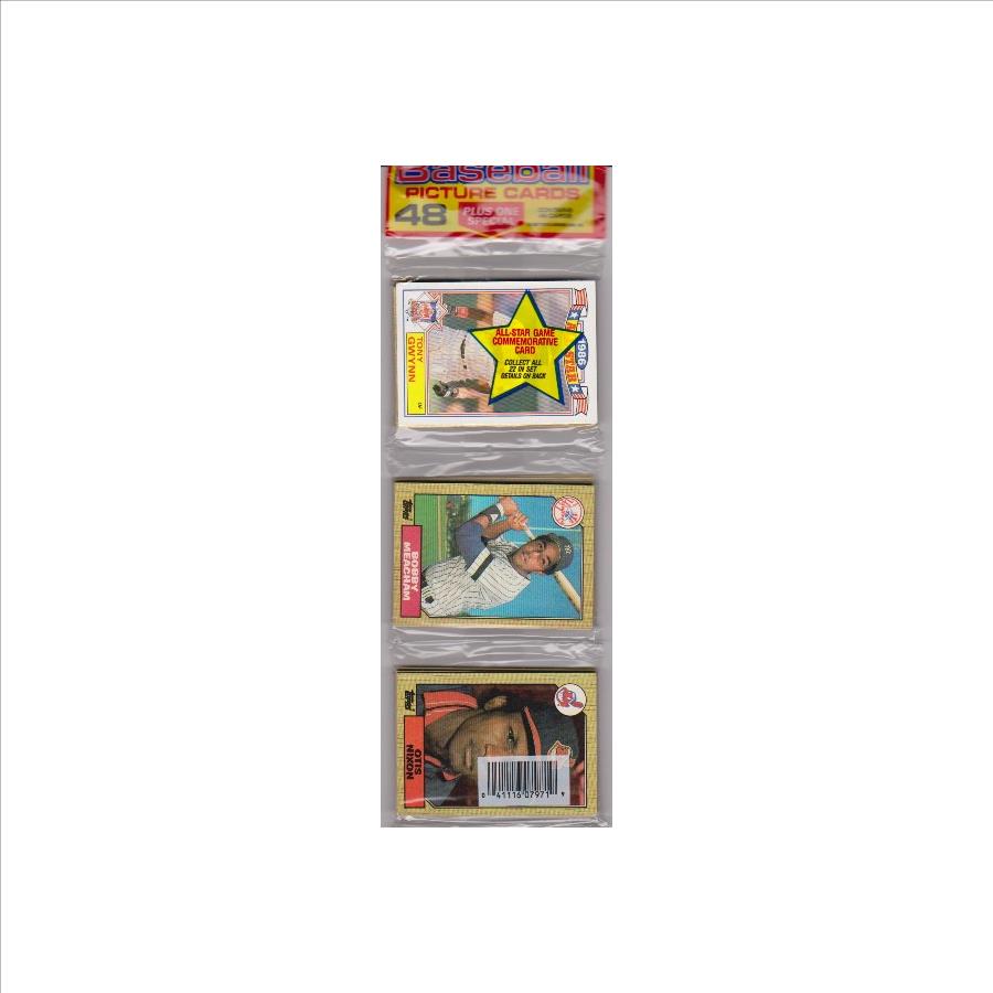 1987 Topps Baseball 49 Card Rack Pack w/ Tony Gwynn On Front