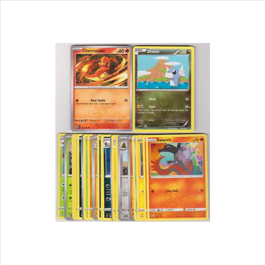 25 Different Pokemon Trading Cards w/ Charmander + More