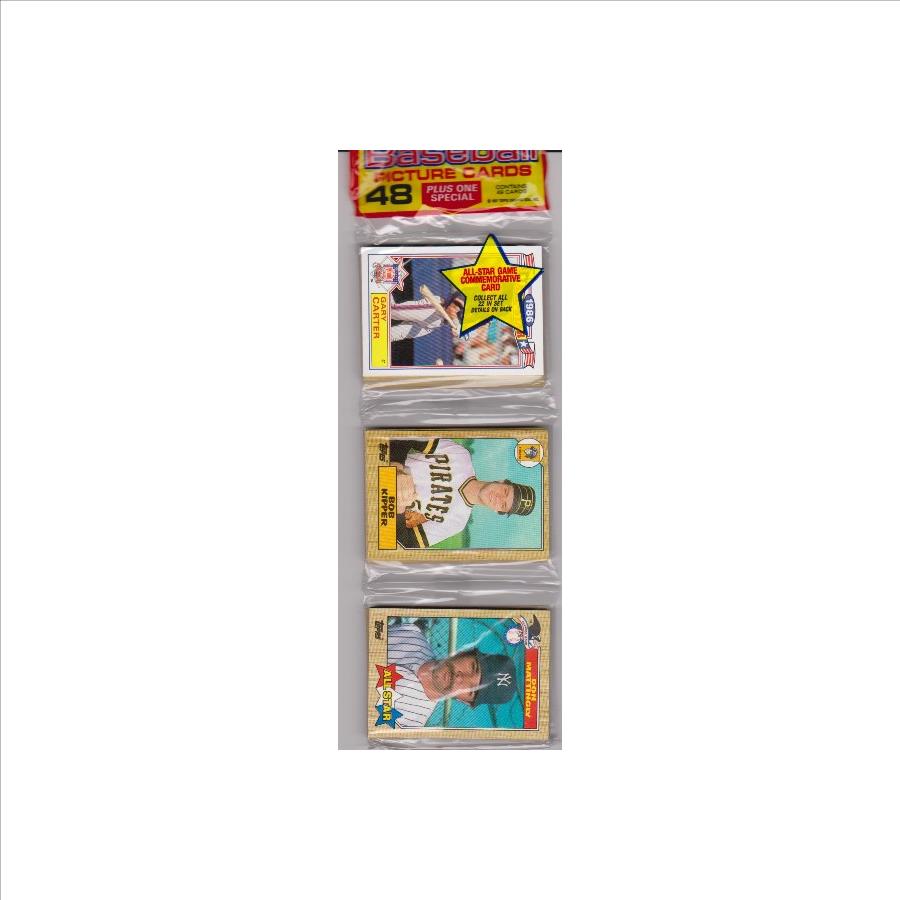 1987 Topps Baseball 49 Card Rack Pack w/ Don Mattingly On Front