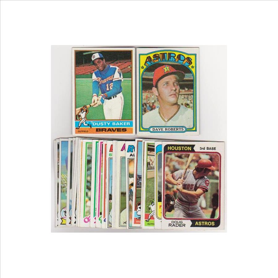 25 Different 1970's Topps Baseball Cards (1972-1979) w/ Dusty Baker + More
